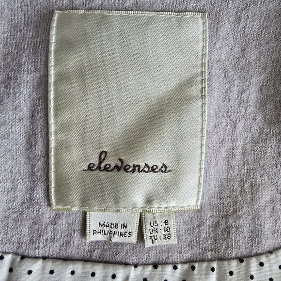 Anthropologie Elevenses Femme Bow Button Front Wool Blend Blazer size 6 - Picture 14 of 16